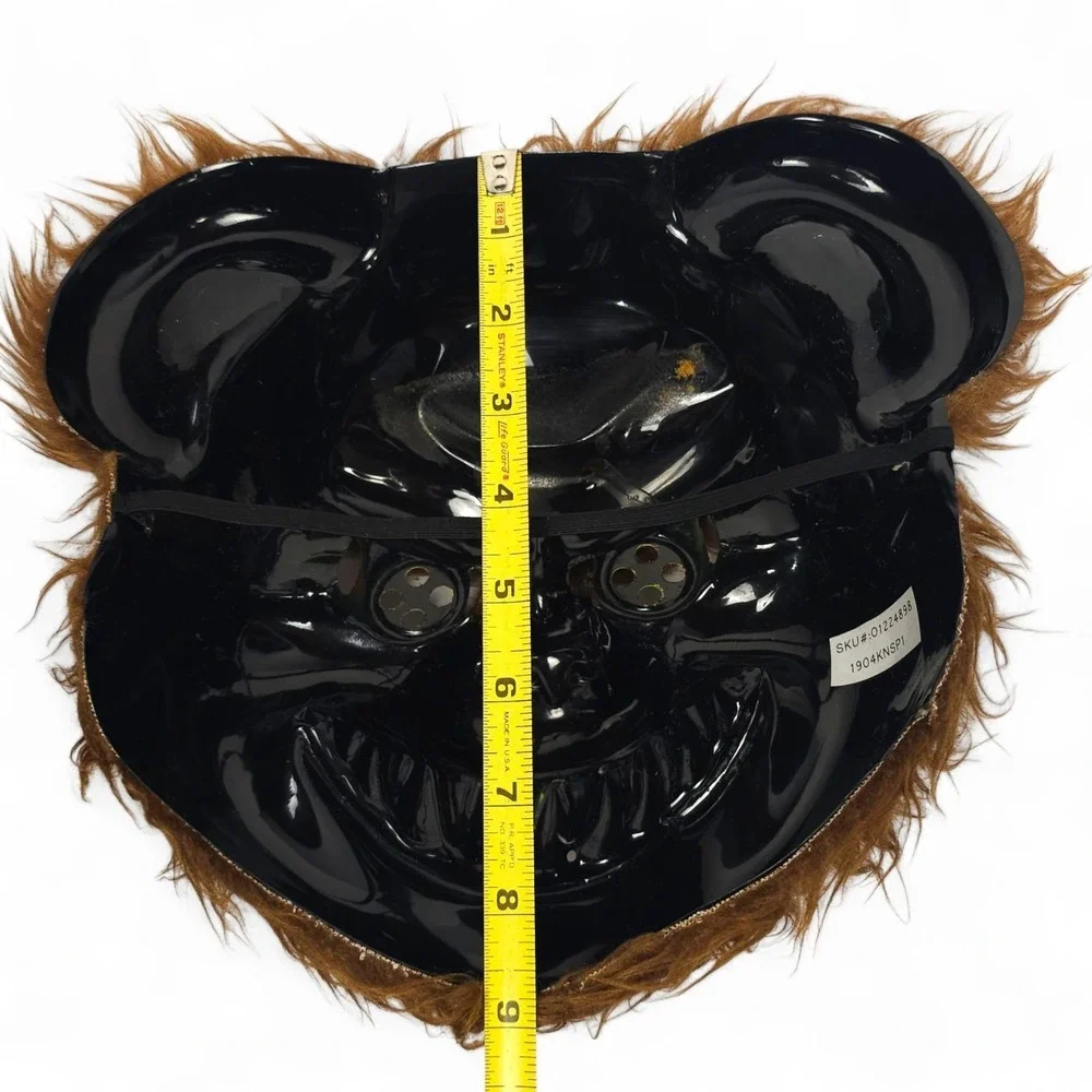 Spirit Halloween Scary Evil Bear Mask Brown Furry Horror Teddy Blood Teeth Creep - Picture 4 of 14